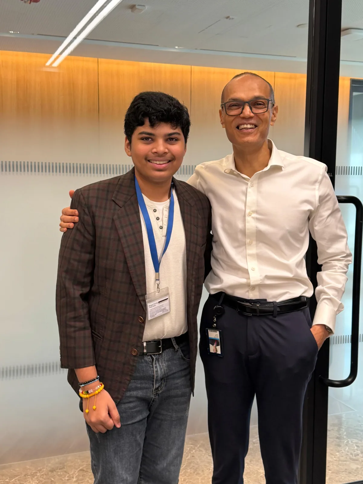 Darsh Shhaparia with Ridham Desai at the Morgan Stanley offices